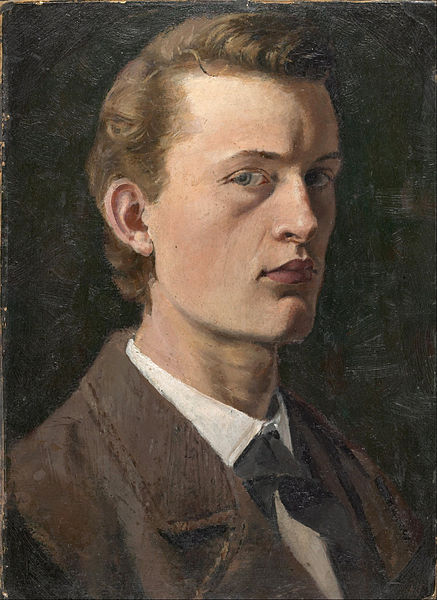 Self-Portrait 1882 by Edvard Munch (1863-1944)  Munch Museum M1049